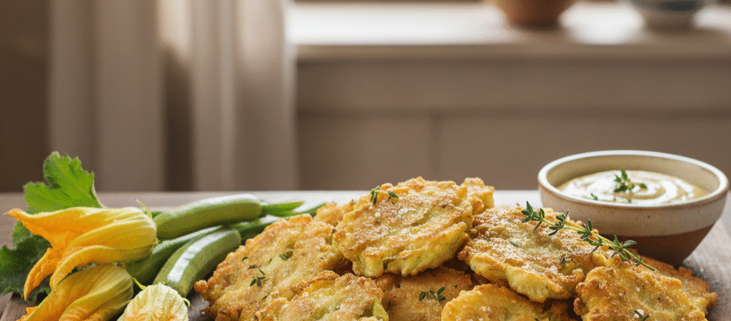 Beignets de Fleurs de Courgettes croustillants et aériens