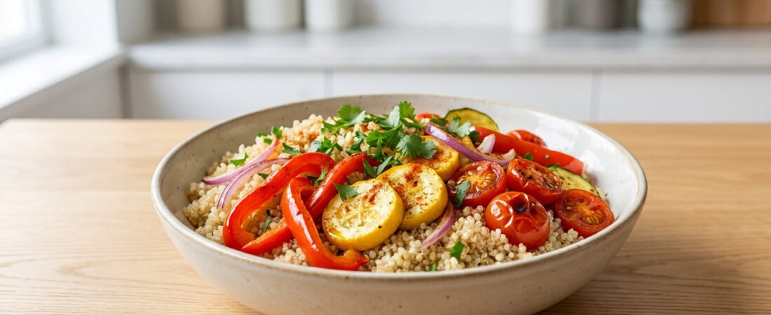 Recette de bowl de quinoa aux légumes d&rsquo;été